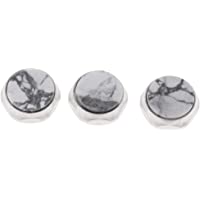 3pc Trompeta Coloreada Botones para Dedos Partes de Instrumentos Musicales Accesorio - Gris blanco